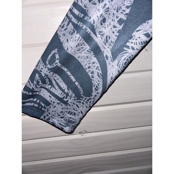 Soft Surroundings Sz MEDIUM Valerie Tunic Scoop Neck Dusty Blue Floral EUC - Picture 5 of 11